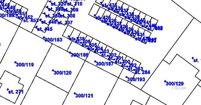 Parcela st. 302 v KÚ Třemošnice nad Doubravou, Katastrální mapa