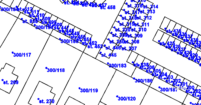 Parcela st. 445 v KÚ Třemošnice nad Doubravou, Katastrální mapa