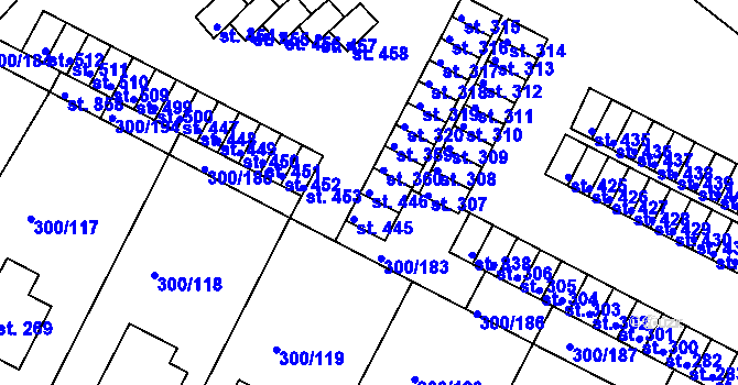Parcela st. 446 v KÚ Třemošnice nad Doubravou, Katastrální mapa