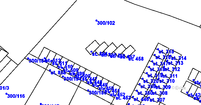 Parcela st. 455 v KÚ Třemošnice nad Doubravou, Katastrální mapa