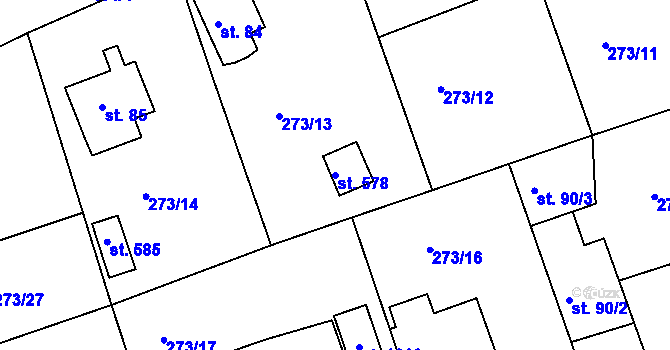 Parcela st. 578 v KÚ Třemošnice nad Doubravou, Katastrální mapa