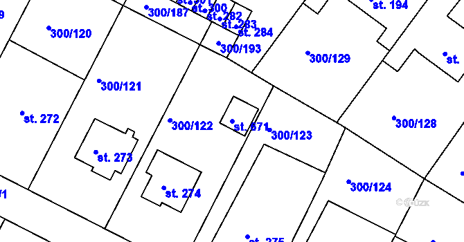 Parcela st. 671 v KÚ Třemošnice nad Doubravou, Katastrální mapa