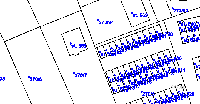 Parcela st. 799 v KÚ Třemošnice nad Doubravou, Katastrální mapa