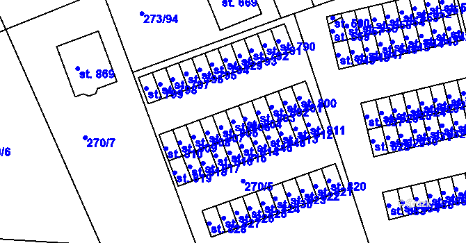 Parcela st. 805 v KÚ Třemošnice nad Doubravou, Katastrální mapa