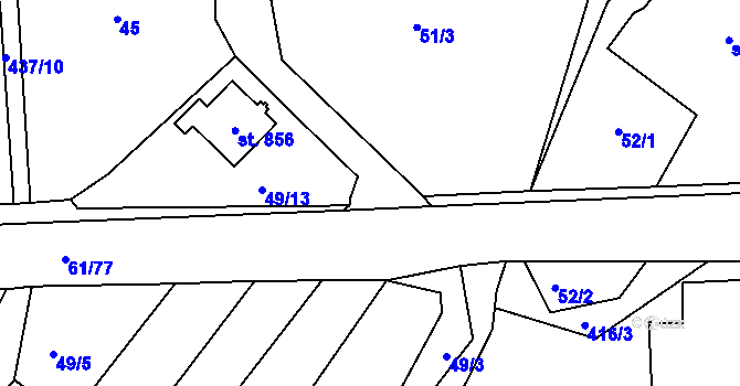 Parcela st. 49/2 v KÚ Třemošnice nad Doubravou, Katastrální mapa