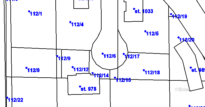 Parcela st. 112/6 v KÚ Třemošnice nad Doubravou, Katastrální mapa