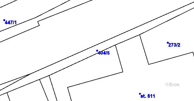 Parcela st. 404/5 v KÚ Třemošnice nad Doubravou, Katastrální mapa