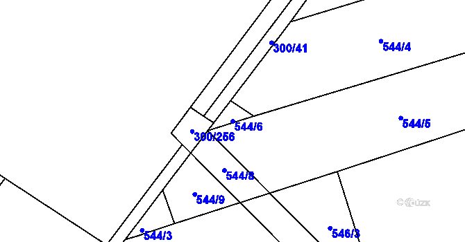 Parcela st. 544/6 v KÚ Třemošnice nad Doubravou, Katastrální mapa