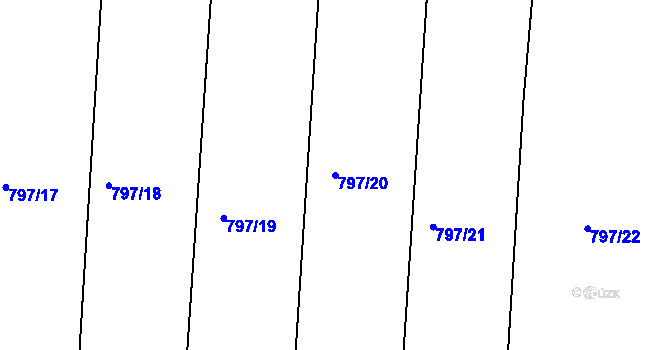 Parcela st. 797/20 v KÚ Třemošnice nad Doubravou, Katastrální mapa