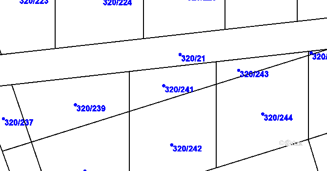 Parcela st. 320/241 v KÚ Třemošnice nad Doubravou, Katastrální mapa
