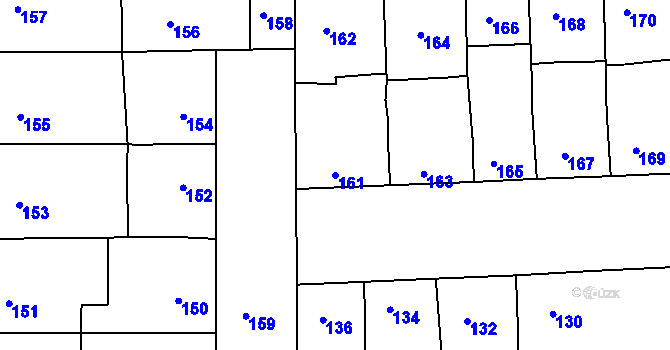 Parcela st. 161 v KÚ Třešť, Katastrální mapa