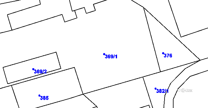 Parcela st. 369/1 v KÚ Třešť, Katastrální mapa