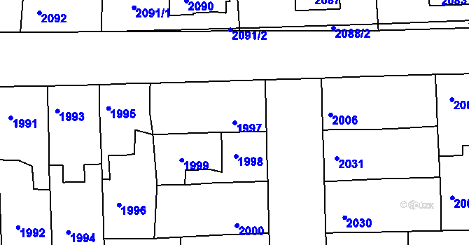 Parcela st. 1997 v KÚ Třešť, Katastrální mapa