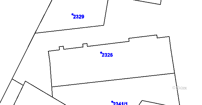 Parcela st. 2326 v KÚ Třešť, Katastrální mapa