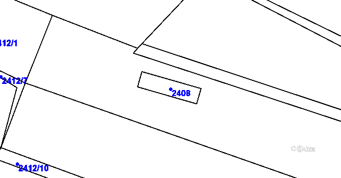 Parcela st. 2408 v KÚ Třešť, Katastrální mapa