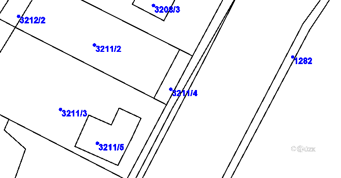 Parcela st. 3211/4 v KÚ Třešť, Katastrální mapa