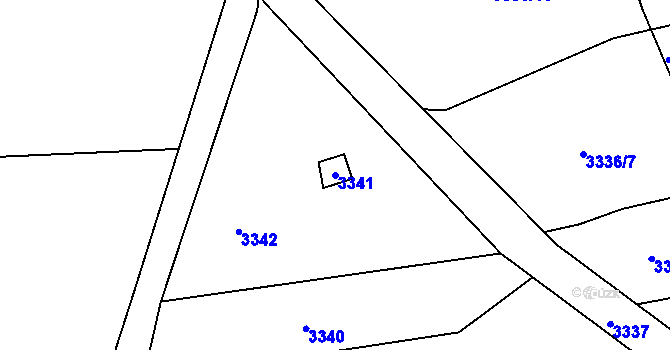 Parcela st. 3341 v KÚ Třešť, Katastrální mapa
