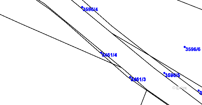 Parcela st. 3461/4 v KÚ Třešť, Katastrální mapa