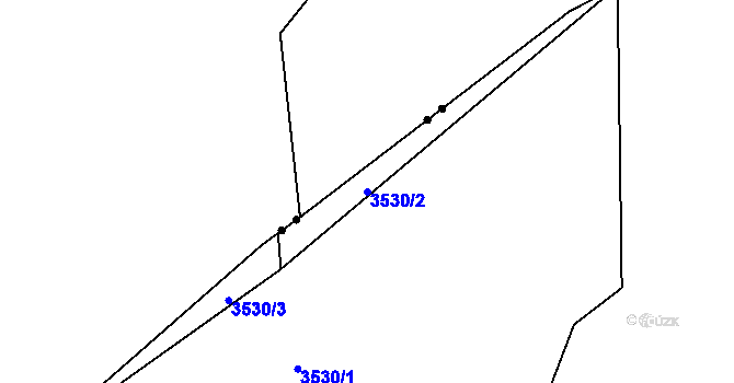 Parcela st. 3530/2 v KÚ Třešť, Katastrální mapa