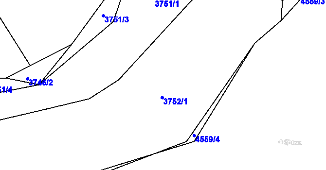 Parcela st. 3752 v KÚ Třešť, Katastrální mapa