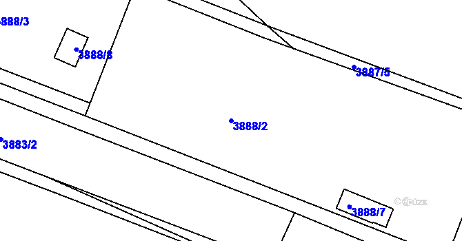 Parcela st. 3888/2 v KÚ Třešť, Katastrální mapa