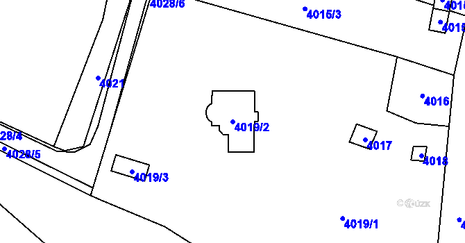 Parcela st. 4019/2 v KÚ Třešť, Katastrální mapa