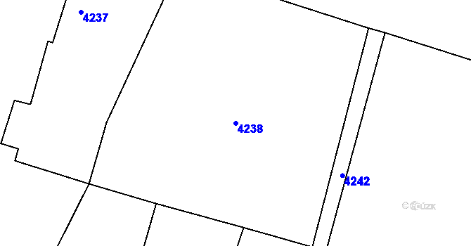 Parcela st. 4238 v KÚ Třešť, Katastrální mapa
