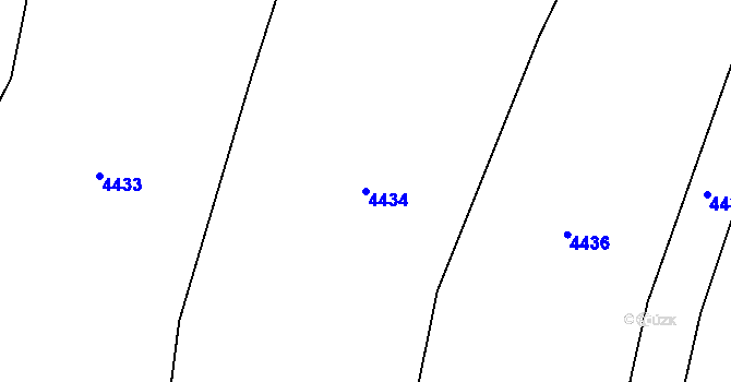 Parcela st. 4434 v KÚ Třešť, Katastrální mapa
