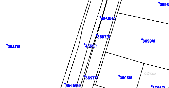 Parcela st. 4565/1 v KÚ Třešť, Katastrální mapa