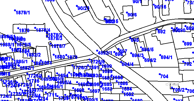 Parcela st. 4592/1 v KÚ Třešť, Katastrální mapa