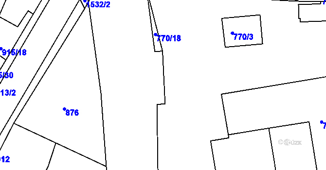 Parcela st. 4600/2 v KÚ Třešť, Katastrální mapa
