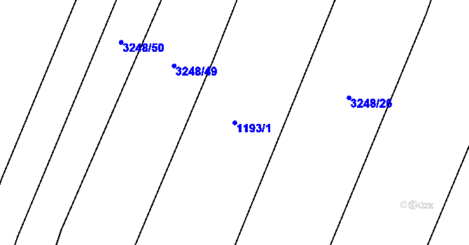Parcela st. 1193/1 v KÚ Třešť, Katastrální mapa