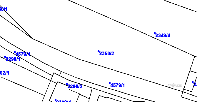 Parcela st. 2350/2 v KÚ Třešť, Katastrální mapa