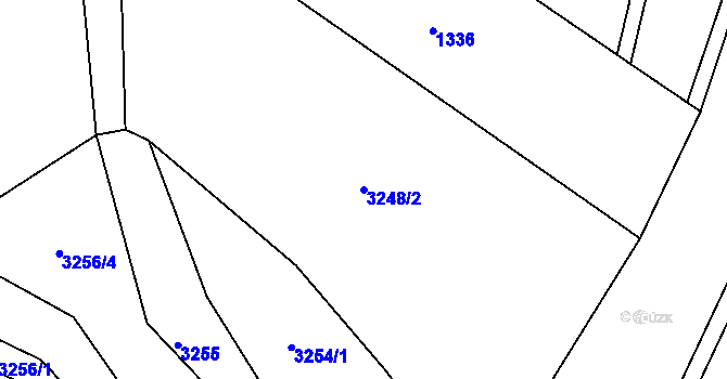 Parcela st. 3248/2 v KÚ Třešť, Katastrální mapa