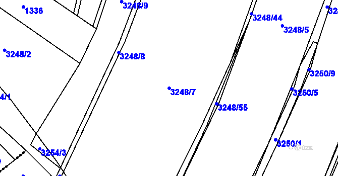 Parcela st. 3248/7 v KÚ Třešť, Katastrální mapa