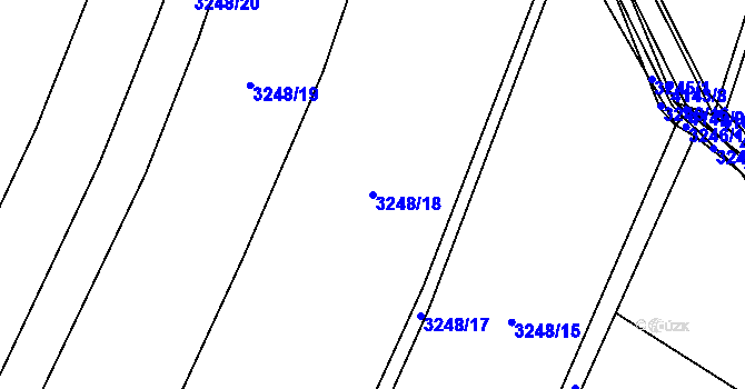 Parcela st. 3248/18 v KÚ Třešť, Katastrální mapa