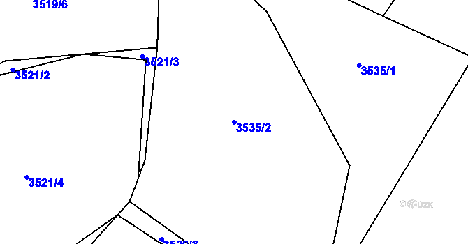 Parcela st. 3535/2 v KÚ Třešť, Katastrální mapa