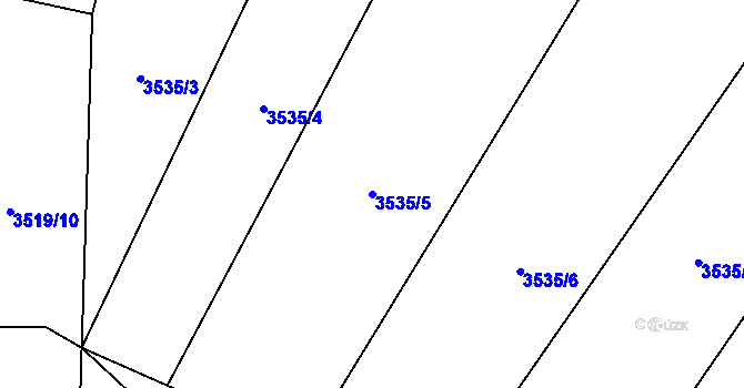 Parcela st. 3535/5 v KÚ Třešť, Katastrální mapa