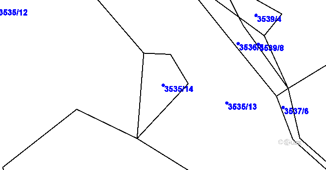 Parcela st. 3535/14 v KÚ Třešť, Katastrální mapa