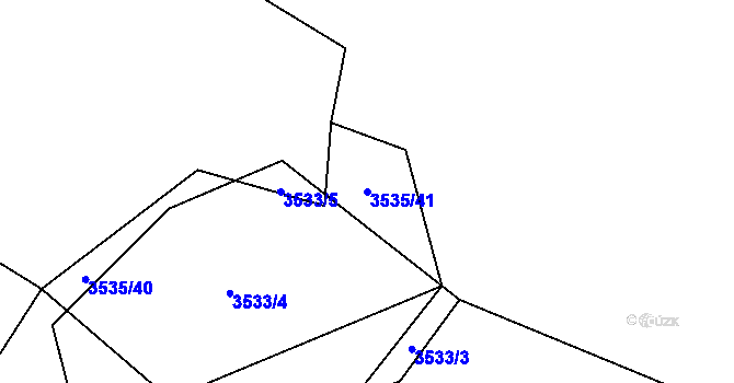 Parcela st. 3535/41 v KÚ Třešť, Katastrální mapa