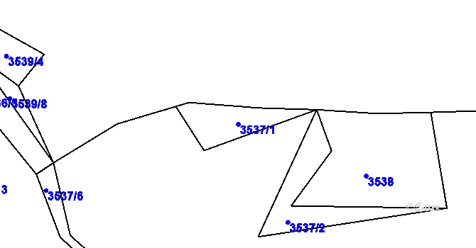 Parcela st. 3537/1 v KÚ Třešť, Katastrální mapa