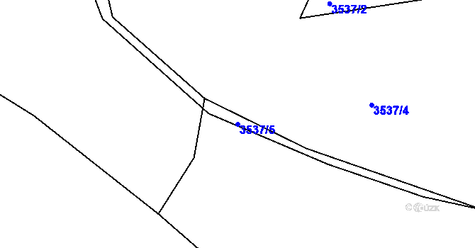 Parcela st. 3537/5 v KÚ Třešť, Katastrální mapa