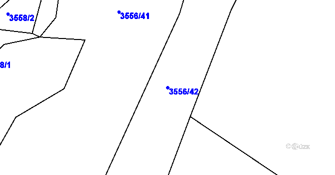 Parcela st. 3556/42 v KÚ Třešť, Katastrální mapa