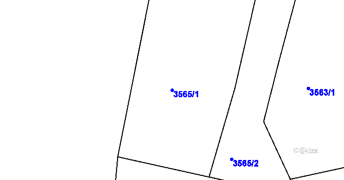 Parcela st. 3565/1 v KÚ Třešť, Katastrální mapa