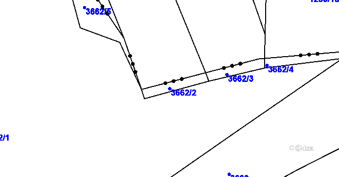 Parcela st. 3662/2 v KÚ Třešť, Katastrální mapa