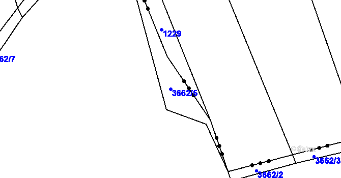 Parcela st. 3662/5 v KÚ Třešť, Katastrální mapa