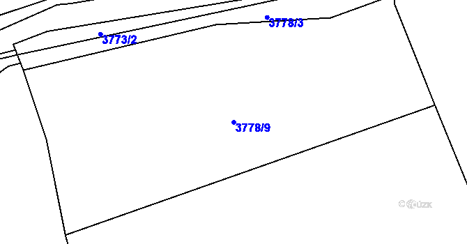 Parcela st. 3778/9 v KÚ Třešť, Katastrální mapa