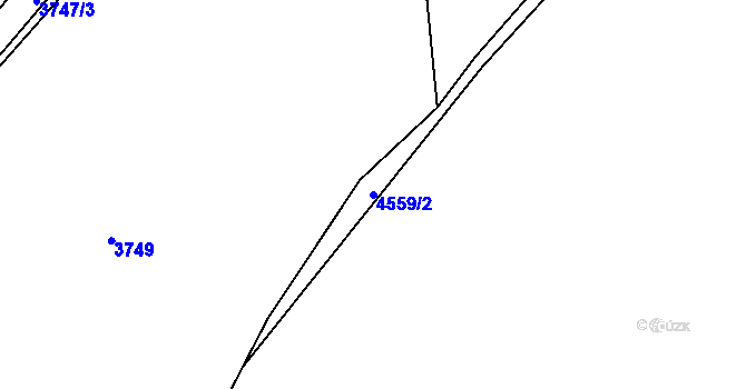 Parcela st. 4559/2 v KÚ Třešť, Katastrální mapa