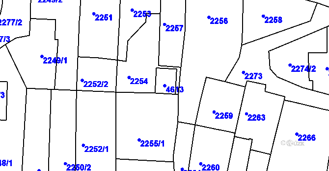 Parcela st. 4613 v KÚ Třešť, Katastrální mapa
