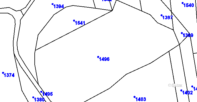 Parcela st. 486/2 v KÚ Tři Dvory, Katastrální mapa